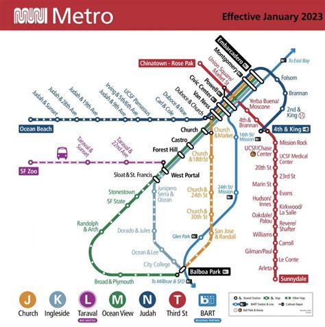 Official 2023 Muni Metro Map By Sfmta Website Rsanfrancisco