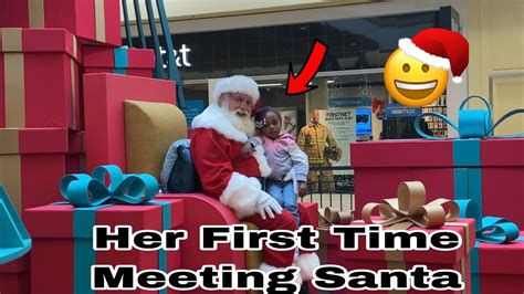 Vlogmas Day 3 Telanis 1st Time Meeting Santa Hilarious Youtube