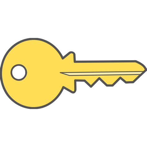 Yellow Lock Key Vector Image Free Svg