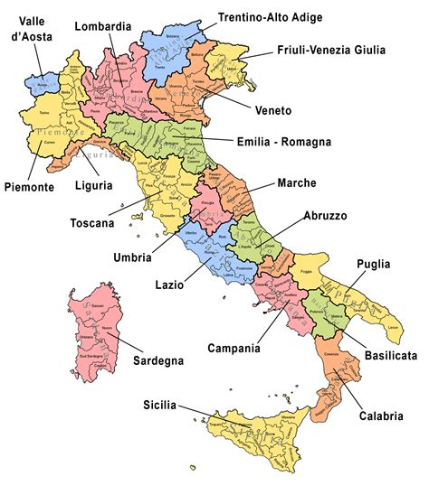 Provinces Comuni And Regions Of Italy — Italy Our Italy