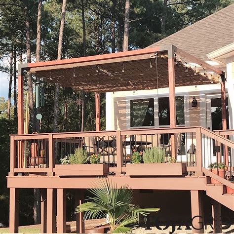 A shade sail is made from a flexible membrane (fabric) that is stretched between anchor points to create outdoor shade. Pergola Kit with SHADE SAIL for 4x4 Wood Posts | Shade ...