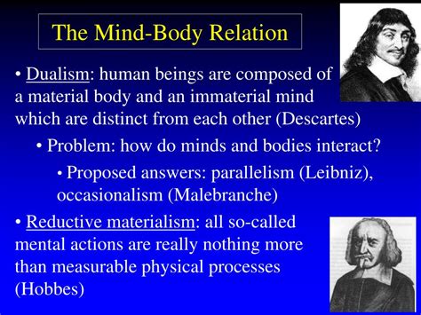 Ppt The Mind Body Relation Powerpoint Presentation Free Download