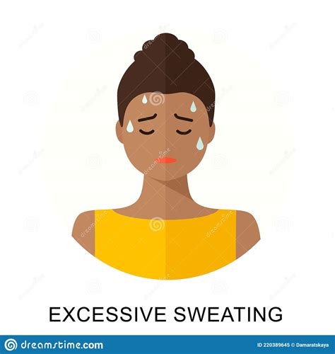 Excessive Sweating Progressive Pain Chest Pain Flat Style Concept