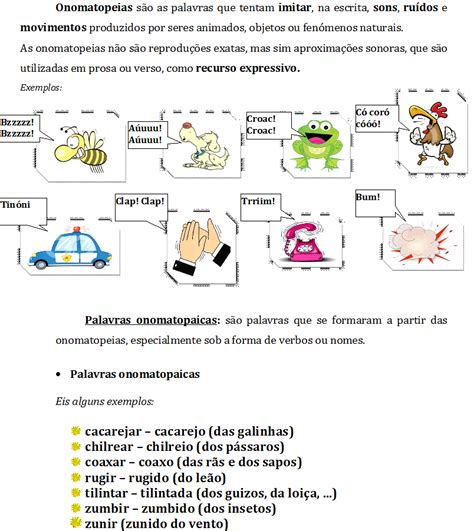 Atividade Onomatopeia 3 Ano