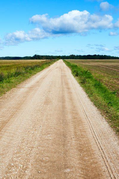 Country Dirt Road Between Fields — Stock Photo © Iofoto 9302388
