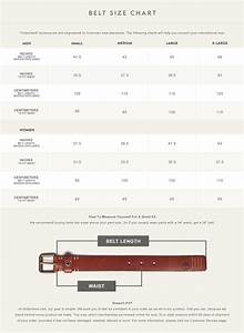 Belts Size Chart Timberland