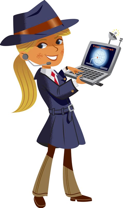 Spy Girl Secret Agent Girl Cartoon Clipart Full Size Clipart 649860 Pinclipart