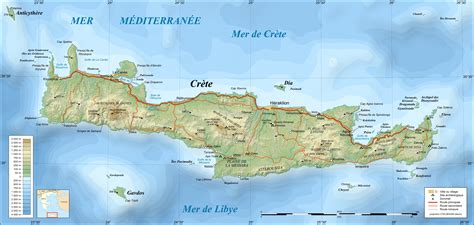 Meilleures Plages Cretes Carte Touristique Greece Travel Crete Map Images Images