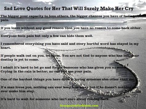 So even when i'm feeling down, it often helps to go back and read some of. love quotes for her that will make her cry | Love Quotes Everyday