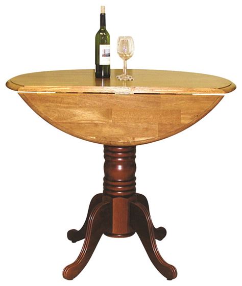 Shop Houzz Sunset Trading Round Drop Leaf Pub Table Nutmeg With