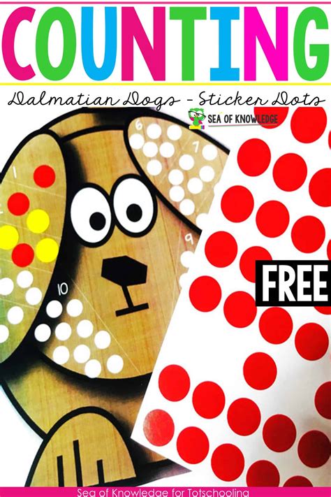 Counting 1 To 10 Dot Stickers Dalmatian Dogs Sea Of Knowledge