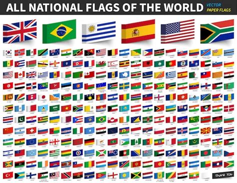 Todas Las Banderas Nacionales Del Mundo Diseño De Bandera De Papel