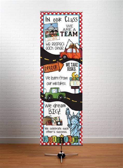 Road Trip Theme Classroom Decor Character Education Banner X Large