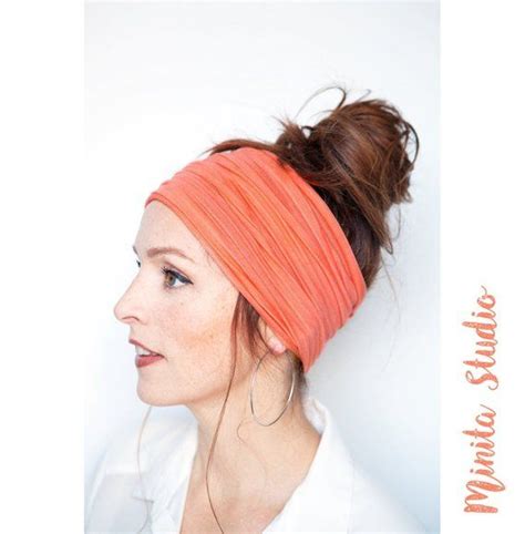Namaste Coral Headband Wide Headband Yoga Headband Boho
