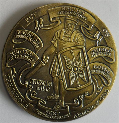 Whole Armor Of God Ephesians 6 10 12 High Relief Challenge Coin
