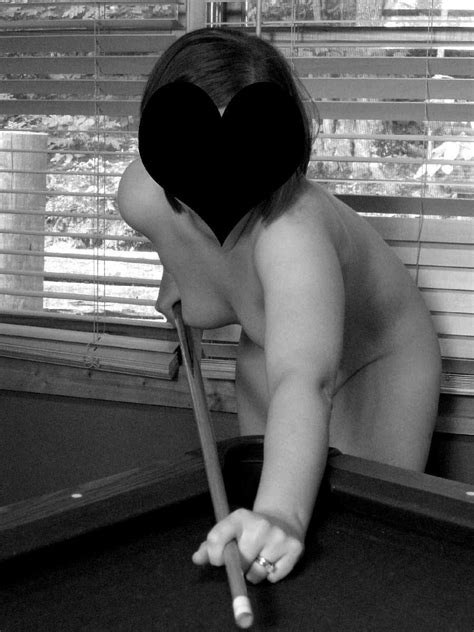 Amateur Wife Playing Pool Naked