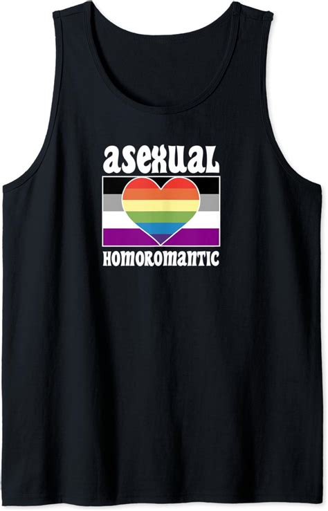 Asexual Homoromantic Pride Flag Cute Funny Ace Aesthetic Tank Top Amazon Co Uk Fashion