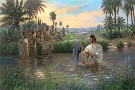 Saint John The Baptist Baptizing Jesus In The Jordan