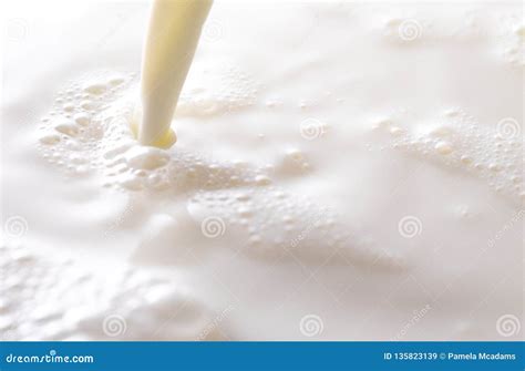 Steam Of Milk Being Poured In A Bowl Milk Stock Image Image Of Splash