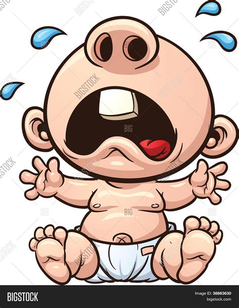 Cartoon Baby Crying Vector Clip Vector And Photo Bigstock