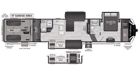 2018 5th Wheel Toy Hauler Floor Plans Two Birds Home