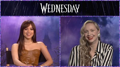 Wednesday Interviews Jenna Ortega And Gwendoline Christie Jenna Talks Scream 6 Gwen Loves Her