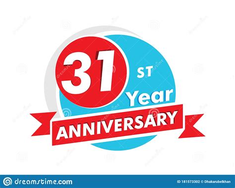 31 Years Anniversary Logotype Celebration 31st Anniversary Celebration