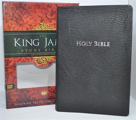 Kjv Study Bible Second Edition Bonded Leather Black Indexed