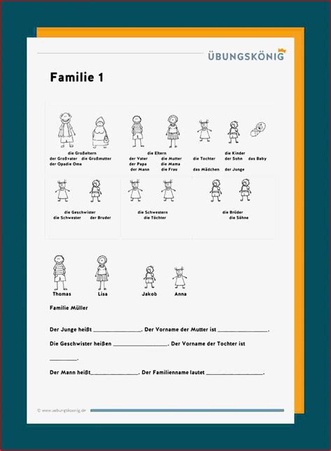 Arbeitsblätter Meine Familie Grundschule 2 Designs Kostenlos Für Sie