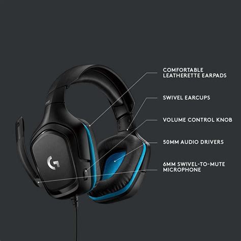 Logitech G432 71 Surround Sound Wired Gaming Headset In Stock