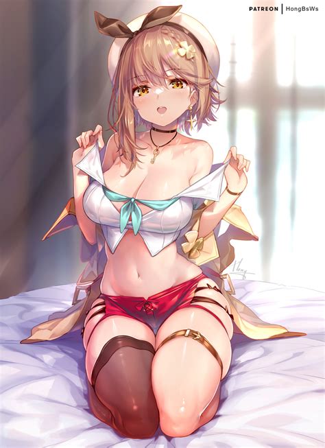 Rule 34 1girls Atelier Series Atelier Ryza Bare Shoulders Bed Hips Hong White Spider