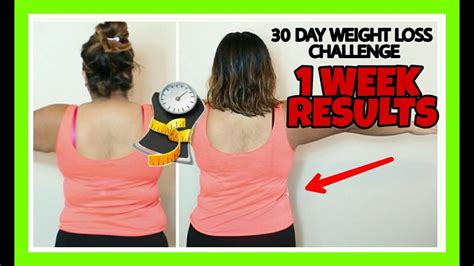 30 Day Weight Loss Challenge Week 1 Results Youtube