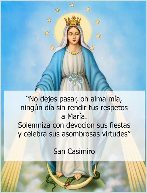 An Image Of The Virgin Mary In Blue And White With Text That Reads No