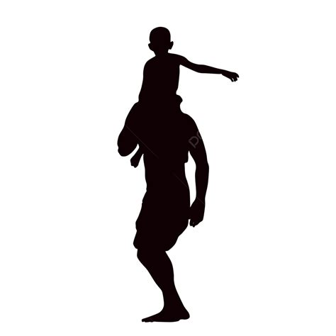 Father Son Silhouette Transparent Background Father And Son Silhouette