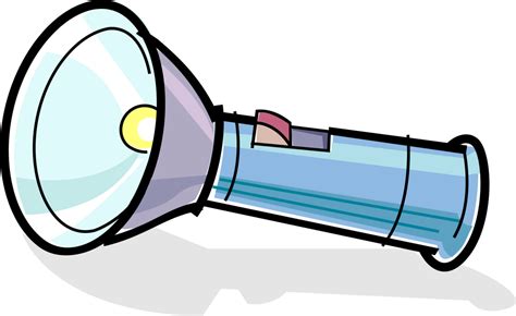 Portable Flashlight Or Vector Image Illustration Of Torch Clipart