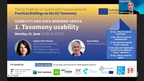 The Eu Platform On Sustainable Finance Presents Practical Briefings On