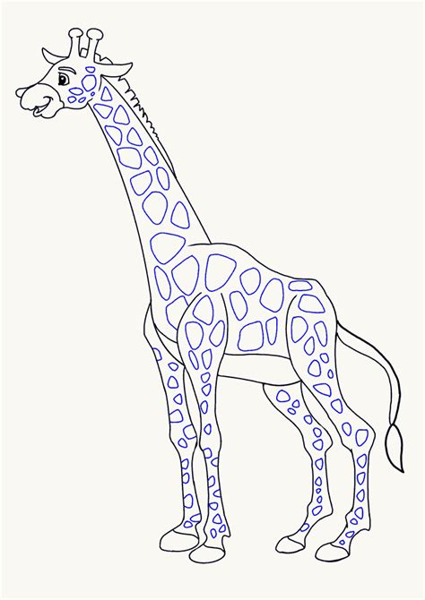 Как нарисовать жирафа поэтапно для детей — Пошаговые уроки рисования
