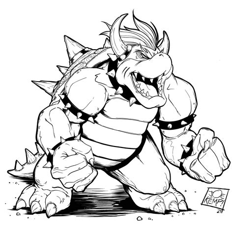 Learn How To Draw Bowser From Super Mario Super Mario Step By Step