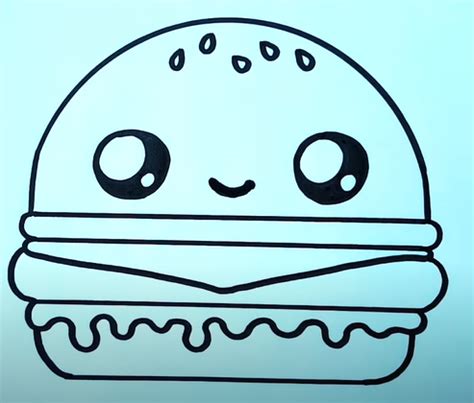 C Mo Dibujar Una Hamburguesa Kawaii Hamburguesa Kawaii Kawaii