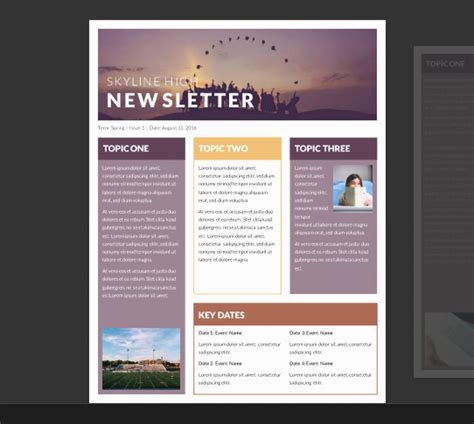 Free Publisher Newsletter Templates Inspirational Word Newsletter Template | School newsletter ...