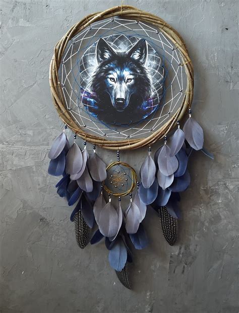 Pin On Wolf Wall Hangings Wolf Dream Catchers