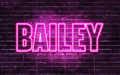 4k Free Download Bailey With Names Female Names Bailey Name Purple
