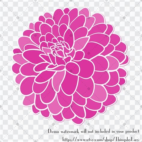Dahlia Flower Clip Art
