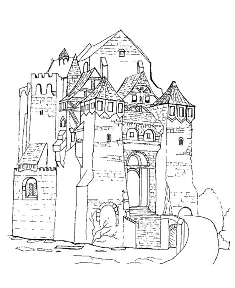 Bluebonkers Medieval Castles And Churches Coloring Sheets Old