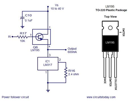 Power Follower Circuit Constant Currentvoltage Regulator Lm317