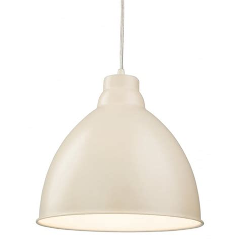 Firstlight 2311CR Modern Cream Dome Shade Ceiling Pendant Light Fitting