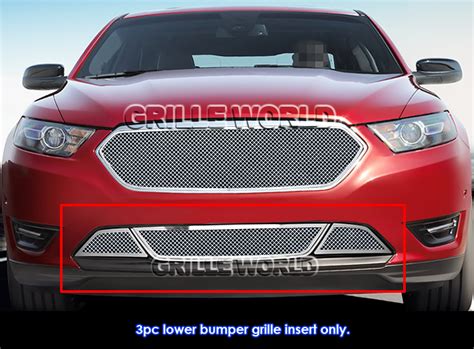 For 2013 2019 Ford Taurus Sho Stainless Steel Bumper Mesh Grille Insert