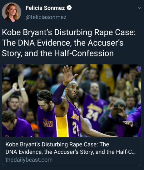 Updated Reporter Who Highlighted Kobe Bryant Sexual Assault Case On Day He Died Is Reinstated