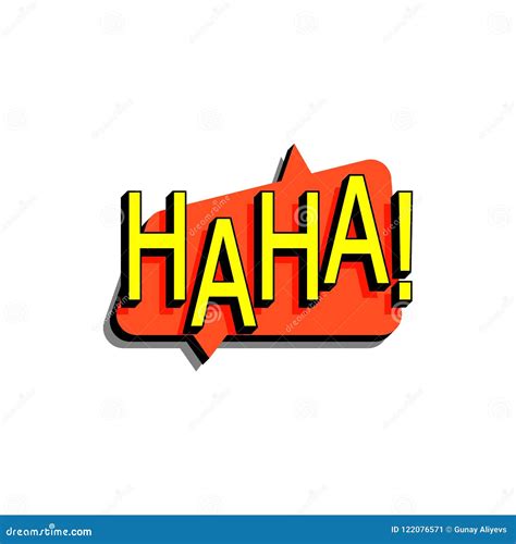 Comic Speech Bubble With Expression Text Haha Vector Bright Dynamic