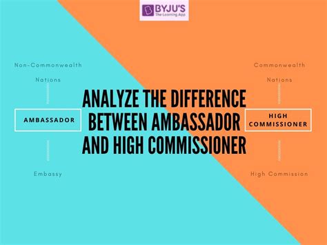 Difference Between Ambassador And High Commissioner With Their Detailed